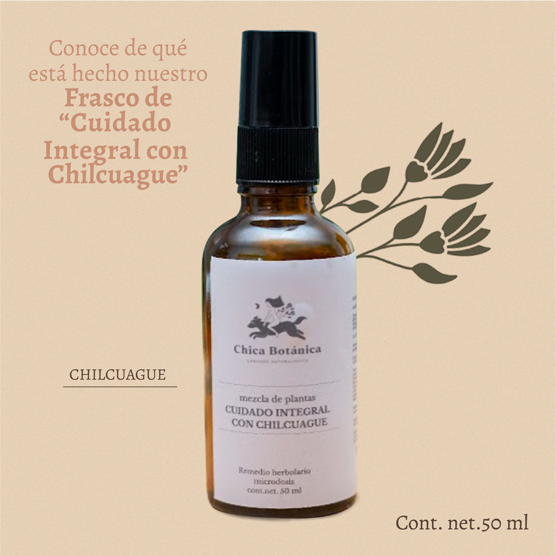 Spray CUIDADO INTEGRAL CON CHILCUAGUE  . Chilcuague Analgésico, Desinflamatorio, Anestésico, Desinfectante. Remedio Herbolario