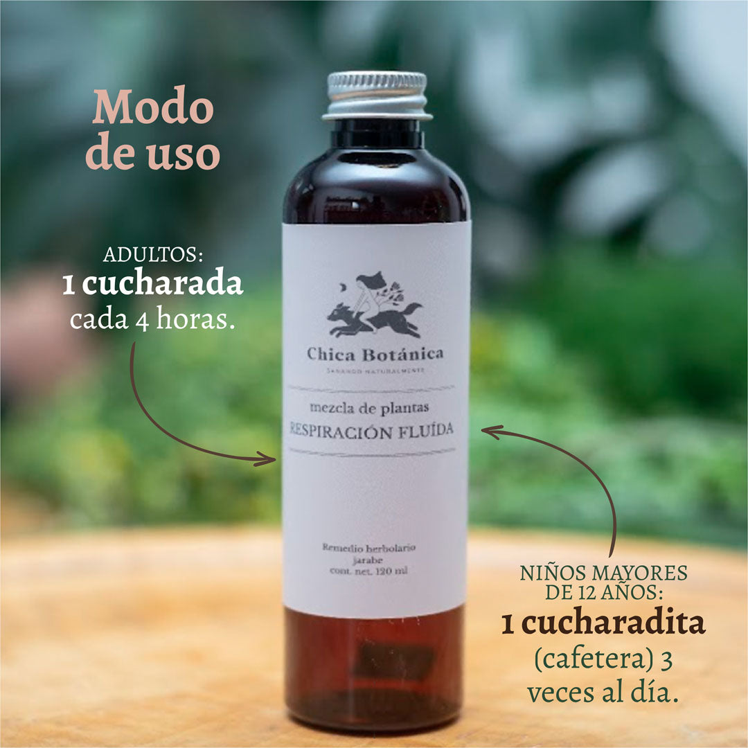 Jarabe RESPIRACIÓN FLUIDA. Tintura de Cebolla Morada, Bugambilia, Tomillo, Gordolobo, Propóleo, Miel de Abeja. Vías Respiratorias. Remedio Herbolario